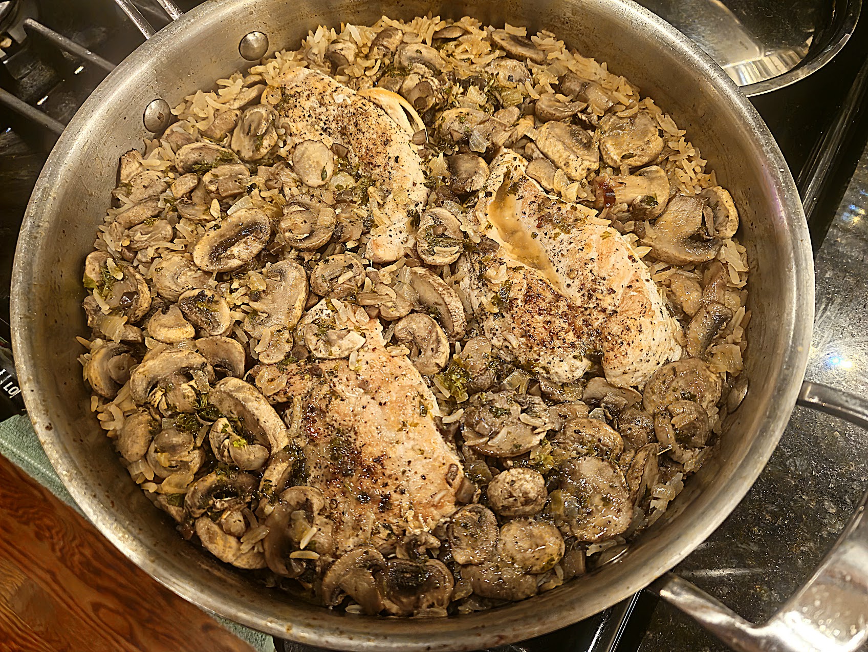 One-Pot Chicken & Mushroom Rice (The Bone Broth Power Bowl)